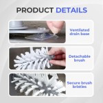 Double-Sided Cup Cleaner with Suction Base, Glass & Glass Washer for Sink, Kitchen & Bar Scrubber Brush (4)